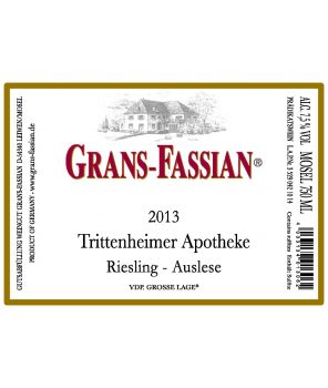 APOTHEKE Riesling Auslese-Goldkapsel GL 2013 0,75L